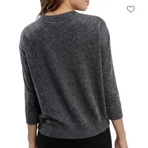 Splendid Classic Cashmere Crewneck Sweater Women's Size S 100% Cashmere Charcoal